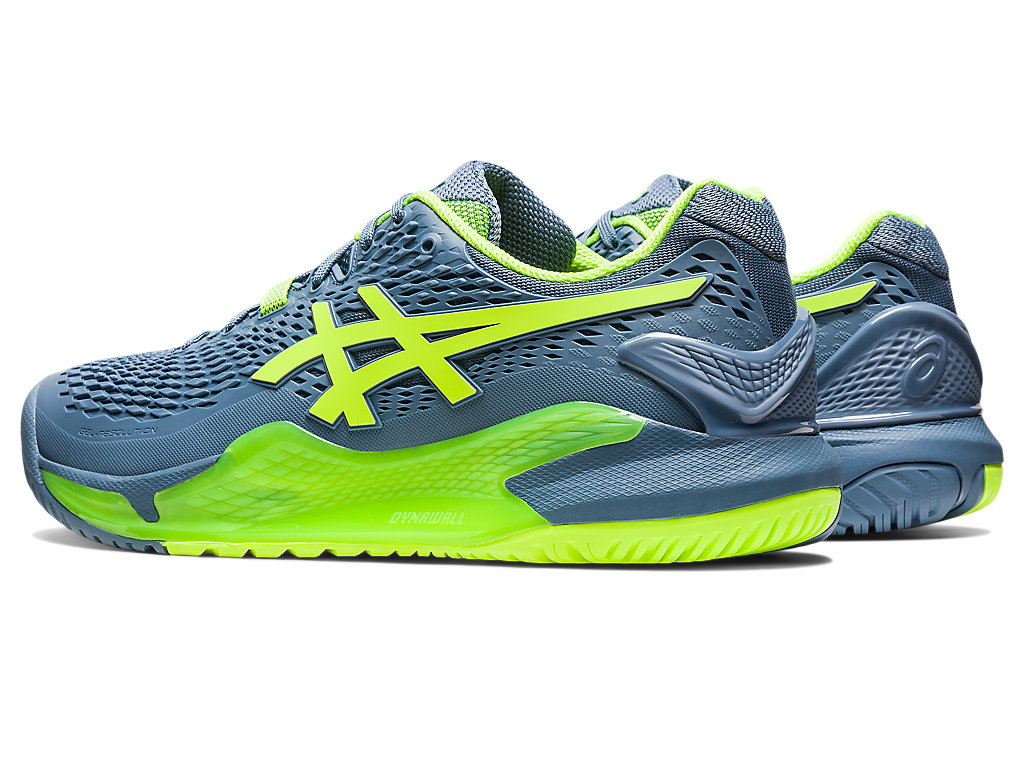 Sapatilhas de Tenis Asics Gel-Resolution 9 Masculino Cinzentas Azuis Verdes | 6127-PZRSJ