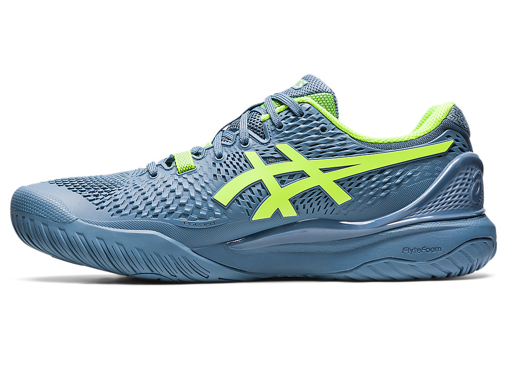 Sapatilhas de Tenis Asics Gel-Resolution 9 Masculino Cinzentas Azuis Verdes | 6127-PZRSJ