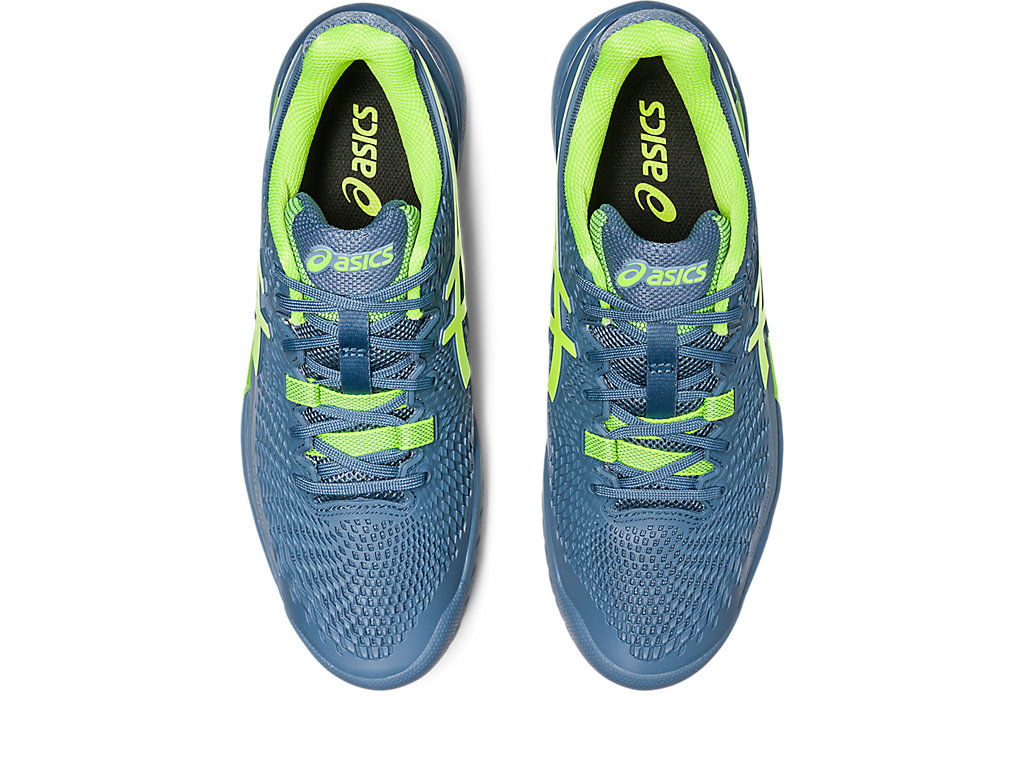 Sapatilhas de Tenis Asics Gel-Resolution 9 Masculino Cinzentas Azuis Verdes | 6127-PZRSJ