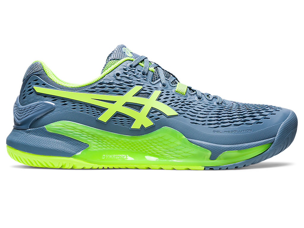 Sapatilhas de Tenis Asics Gel-Resolution 9 Masculino Cinzentas Azuis Verdes | 6127-PZRSJ