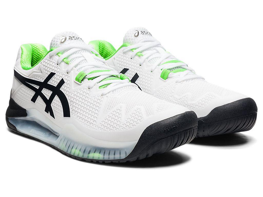 Sapatilhas de Tenis Asics Gel-Resolution 8 (2E) Masculino Branco Verdes | 7041-JENDQ