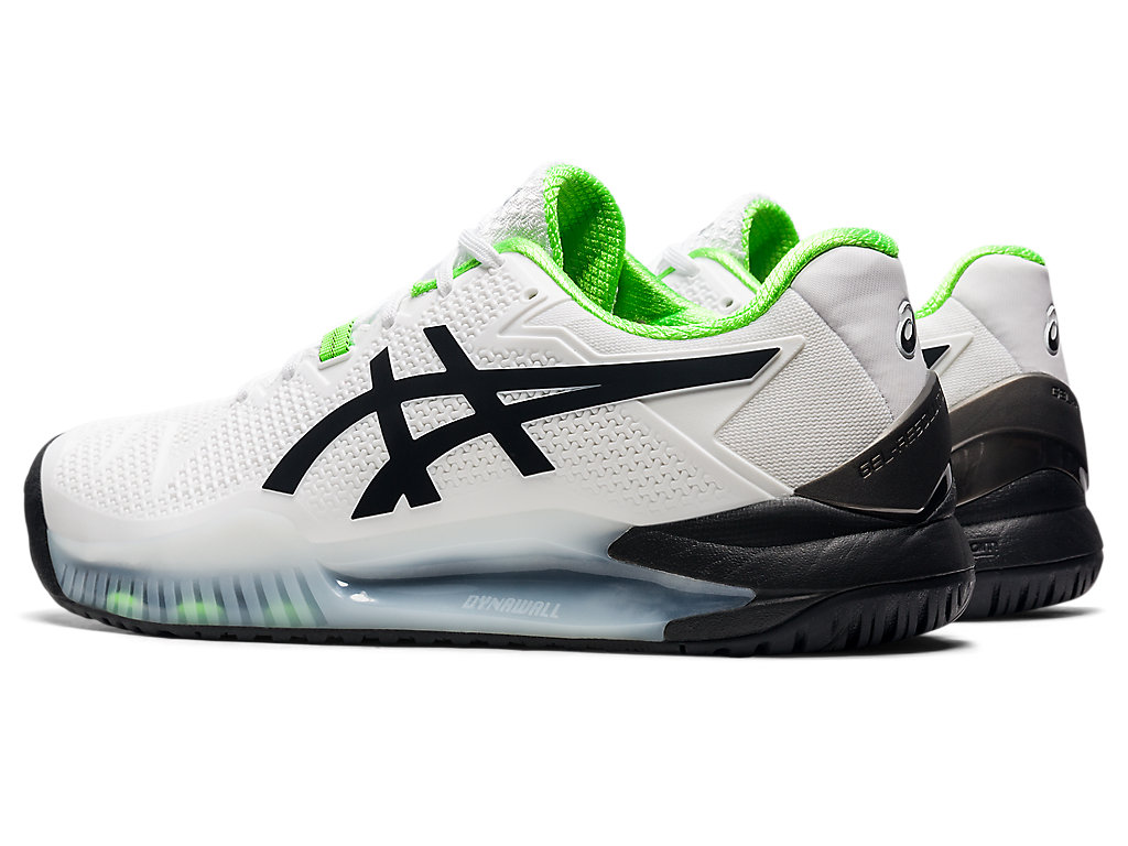 Sapatilhas de Tenis Asics Gel-Resolution 8 (2E) Masculino Branco Verdes | 7041-JENDQ