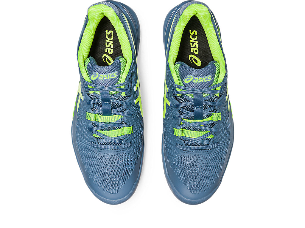 Sapatilhas de Tenis Asics Gel-Resolution 9 Largos Masculino Cinzentas Azuis Verdes | 7318-HPYAG