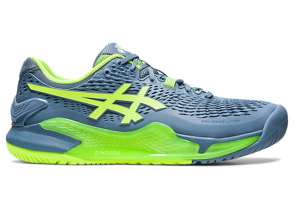 Sapatilhas de Tenis Asics Gel-Resolution 9 Largos Masculino Cinzentas Azuis Verdes | 7318-HPYAG