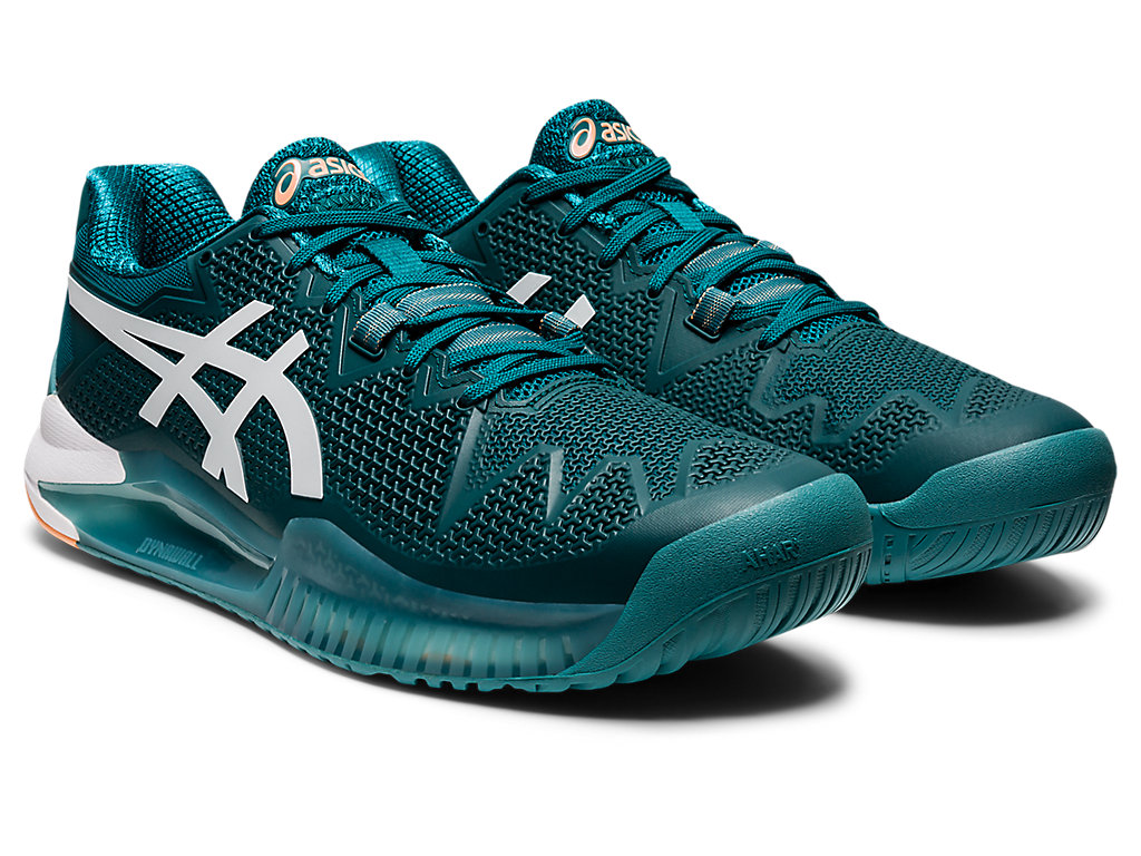 Sapatilhas de Tenis Asics Gel-Resolution 8 Masculino Verdes Escuro Branco | 8219-TIZWN