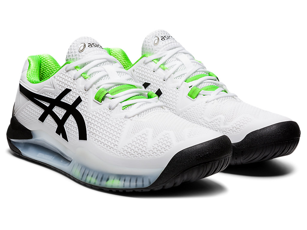 Sapatilhas de Tenis Asics Gel-Resolution 8 Masculino Branco Verdes | 9207-PHRSG