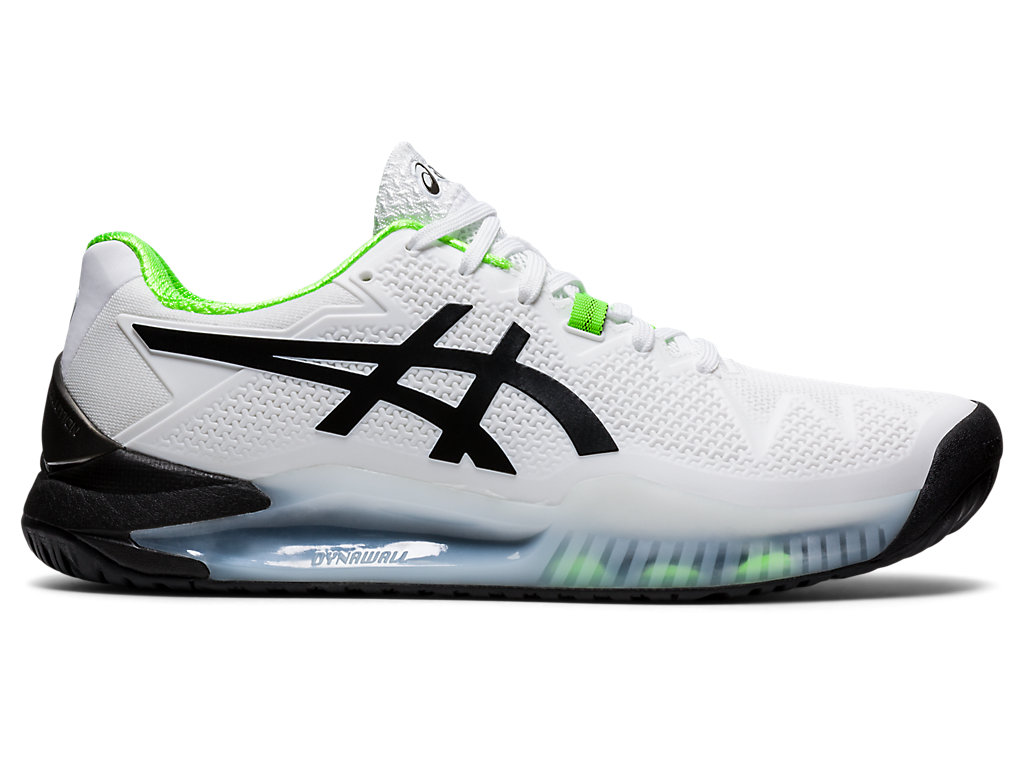 Sapatilhas de Tenis Asics Gel-Resolution 8 Masculino Branco Verdes | 9207-PHRSG