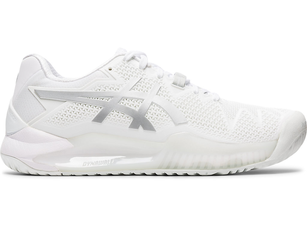 Sapatilhas de Tenis Asics Gel-Resolution 8 Feminino Branco Prateadas | 9236-JWXDI