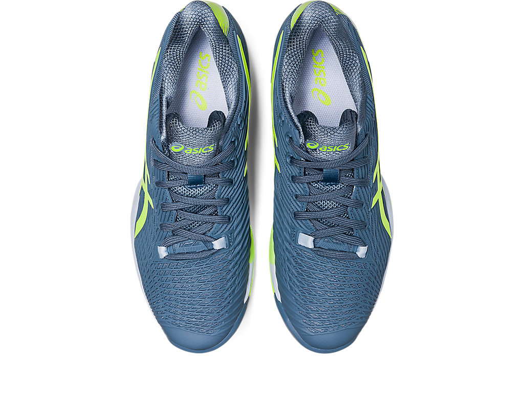 Sapatilhas de Tenis Asics Solution Speed Ff Masculino Cinzentas Azuis Verdes | 8430-YWVDG