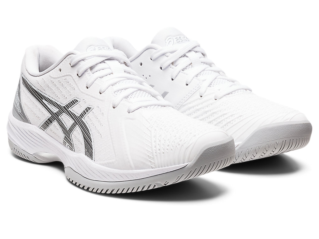 Sapatilhas de Tenis Asics Solution Swift Ff Feminino Branco Prateadas | 2408-HGQLE