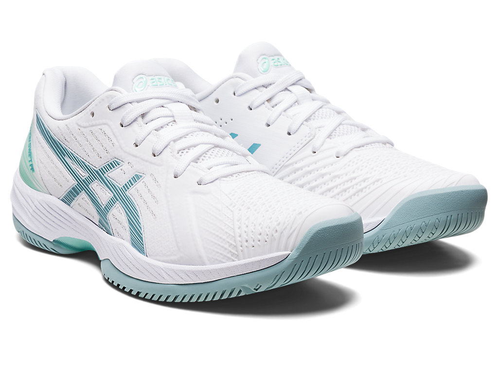 Sapatilhas de Tenis Asics Solution Swift Ff Feminino Branco Azuis | 3749-DSFJT