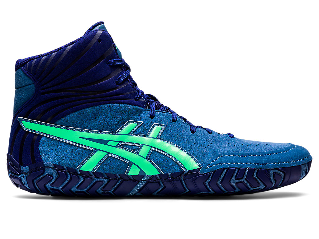 Sapatos De Luta Livre Asics Aggressor 5 Masculino Azuis | 0238-RXKCE