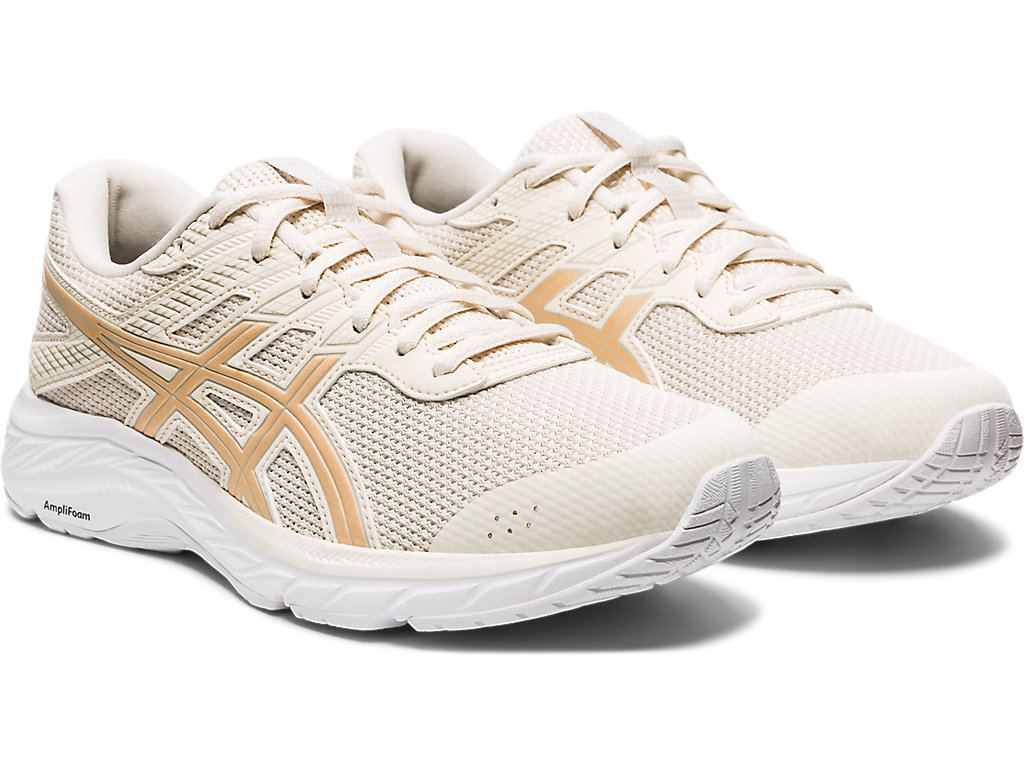 Sapatos de Caminhada Asics Gel-Contend 6 Twist Feminino Creme | 8135-VHTLA