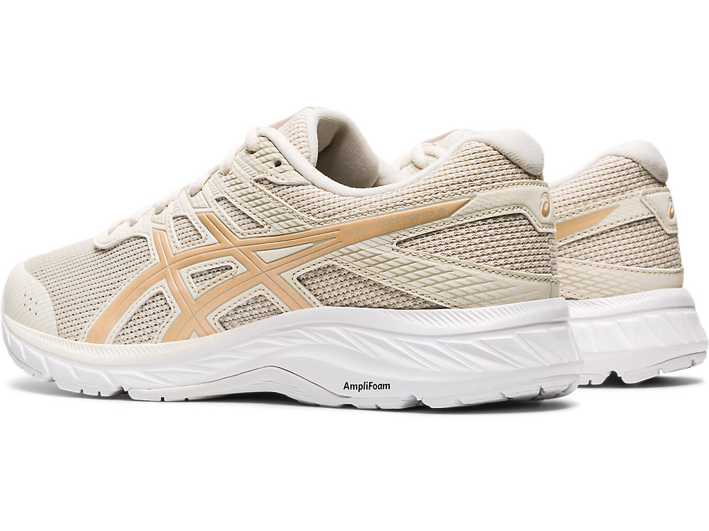 Sapatos de Caminhada Asics Gel-Contend 6 Twist Feminino Creme | 8135-VHTLA