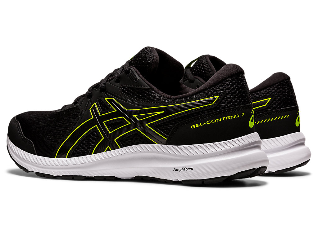 Sapatos de Caminhada Asics Gel-Contend 7 (4E) Masculino Pretas Verdes | 4201-DBVNX