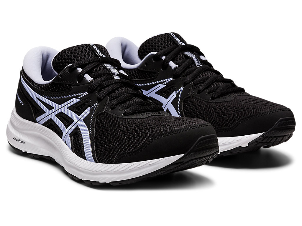 Sapatos de Caminhada Asics Gel-Contend 7 (D) Feminino Pretas Roxo | 5412-YCLWD