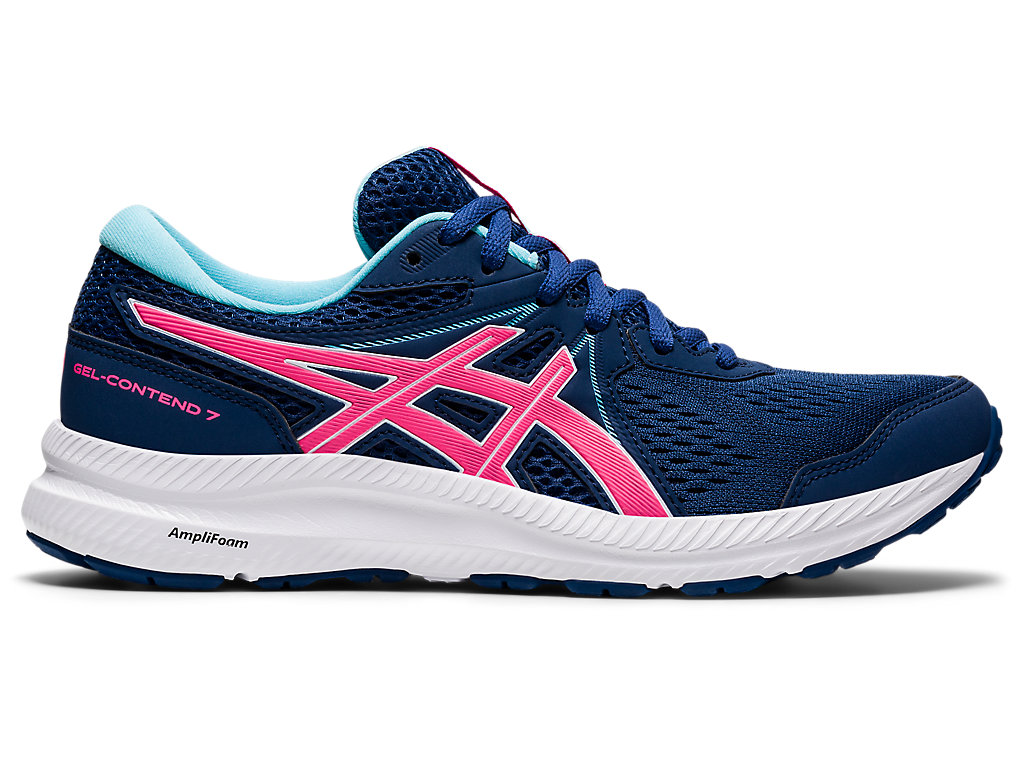 Sapatos de Caminhada Asics Gel-Contend 7 Feminino Azuis Rosa | 8734-LUCHB