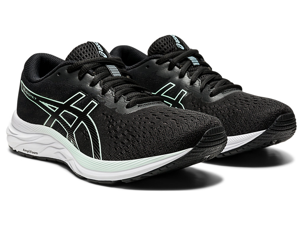 Sapatos de Caminhada Asics Gel-Excite 7 Feminino Pretas Menta | 2719-OFISB