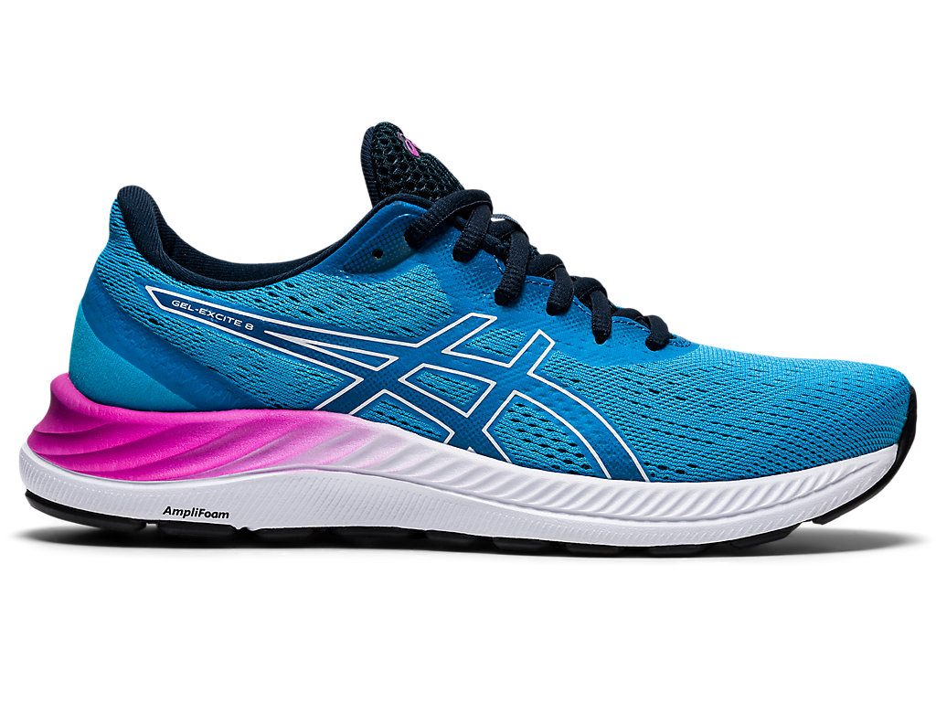 Sapatos de Caminhada Asics Gel-Excite 8 Feminino Luz Turquesa Branco | 9857-EKLFZ