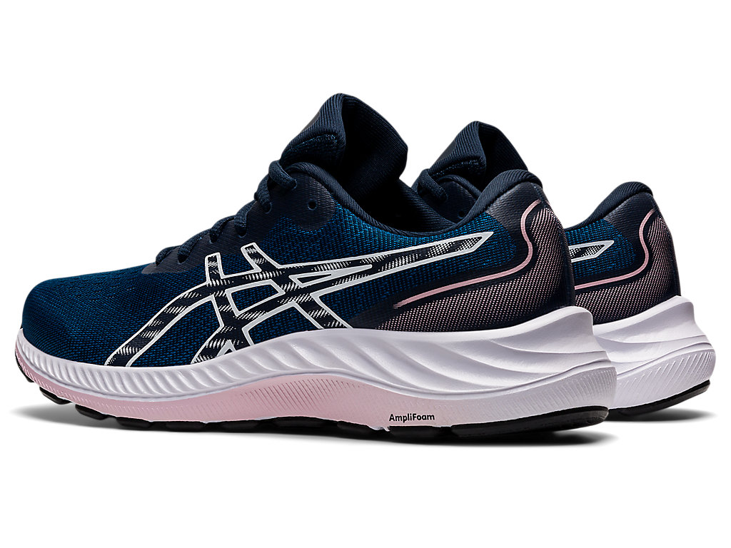 Sapatos de Caminhada Asics Gel-Excite 9 Largos Feminino Azuis Branco | 2045-QSJPM