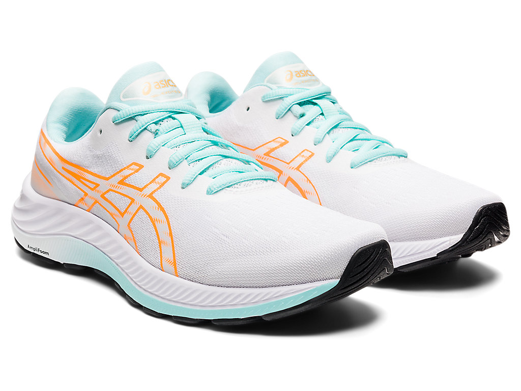 Sapatos de Caminhada Asics Gel-Excite 9 Feminino Branco Laranja | 3724-DAIWZ