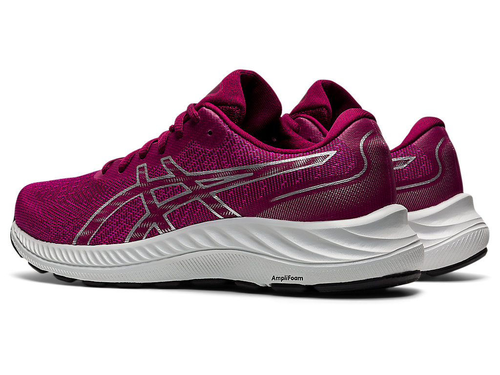 Sapatos de Caminhada Asics Gel-Excite 9 Feminino Fucsia Vermelhas Prateadas | 8309-COTLA