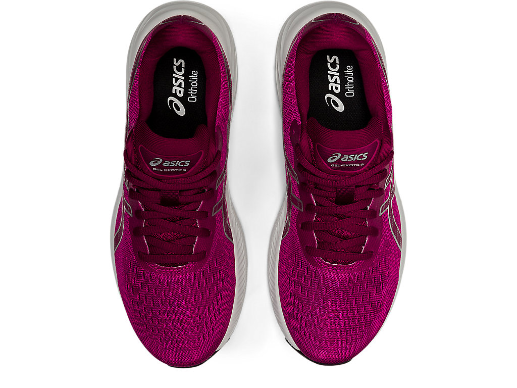 Sapatos de Caminhada Asics Gel-Excite 9 Feminino Fucsia Vermelhas Prateadas | 8309-COTLA