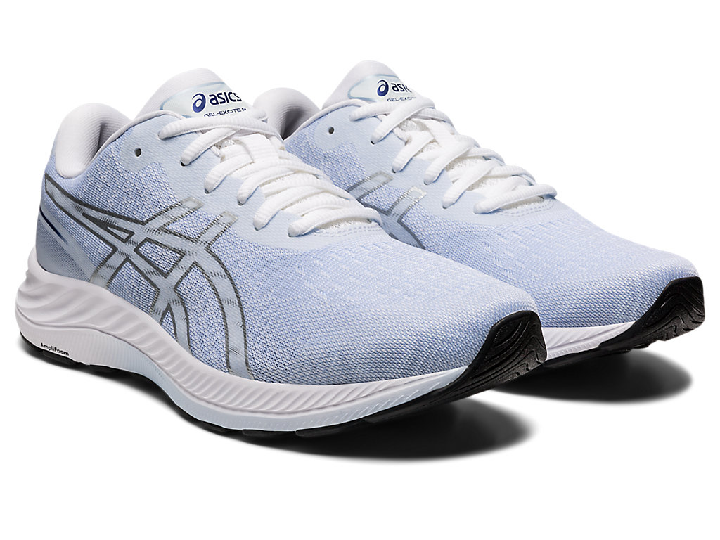 Sapatos de Caminhada Asics Gel-Excite 9 Feminino Branco Prateadas | 8639-PKDAB