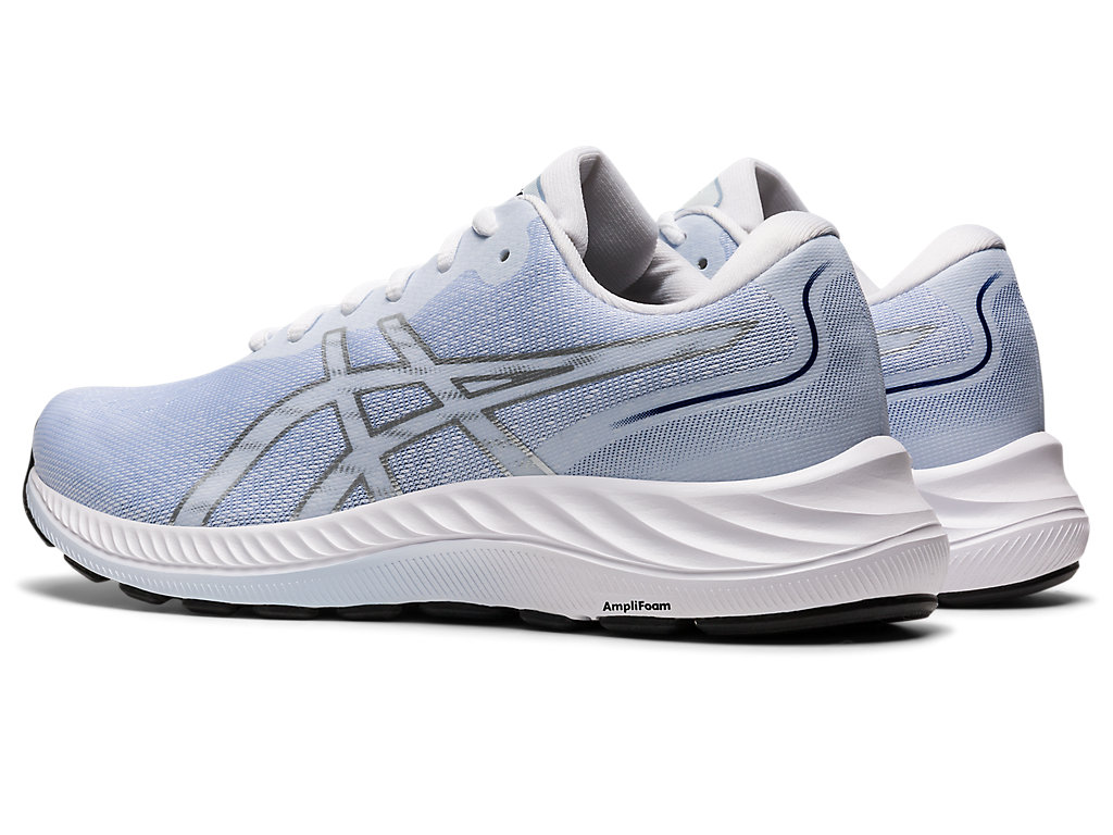 Sapatos de Caminhada Asics Gel-Excite 9 Feminino Branco Prateadas | 8639-PKDAB