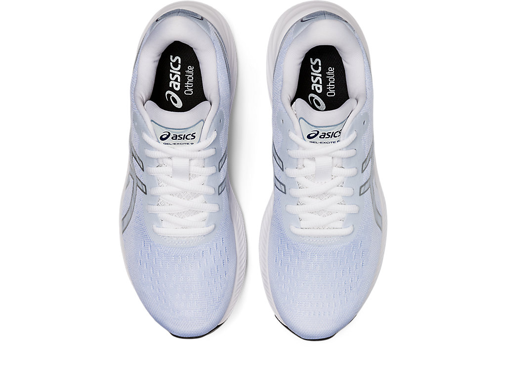 Sapatos de Caminhada Asics Gel-Excite 9 Feminino Branco Prateadas | 8639-PKDAB