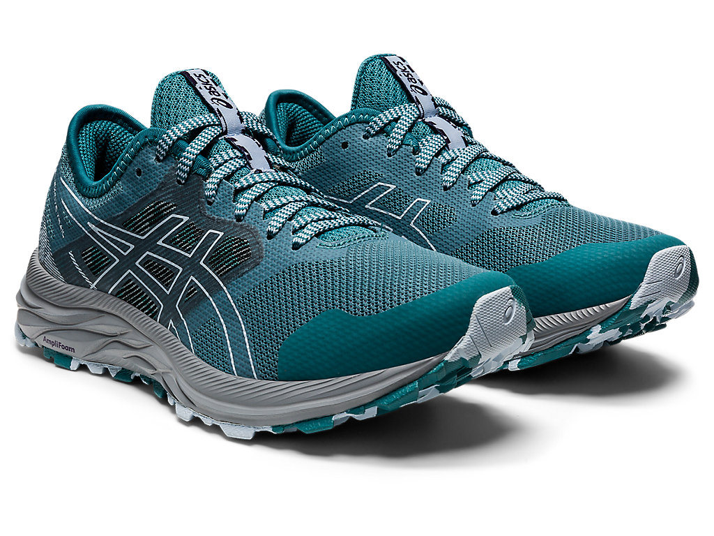 Sapatos de Caminhada Asics Gel-Excite Trilha Feminino Verdes Escuro Azuis | 2358-ZWNUI