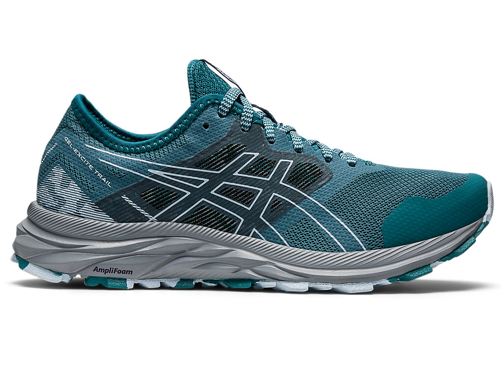 Sapatos de Caminhada Asics Gel-Excite Trilha Feminino Verdes Escuro Azuis | 2358-ZWNUI