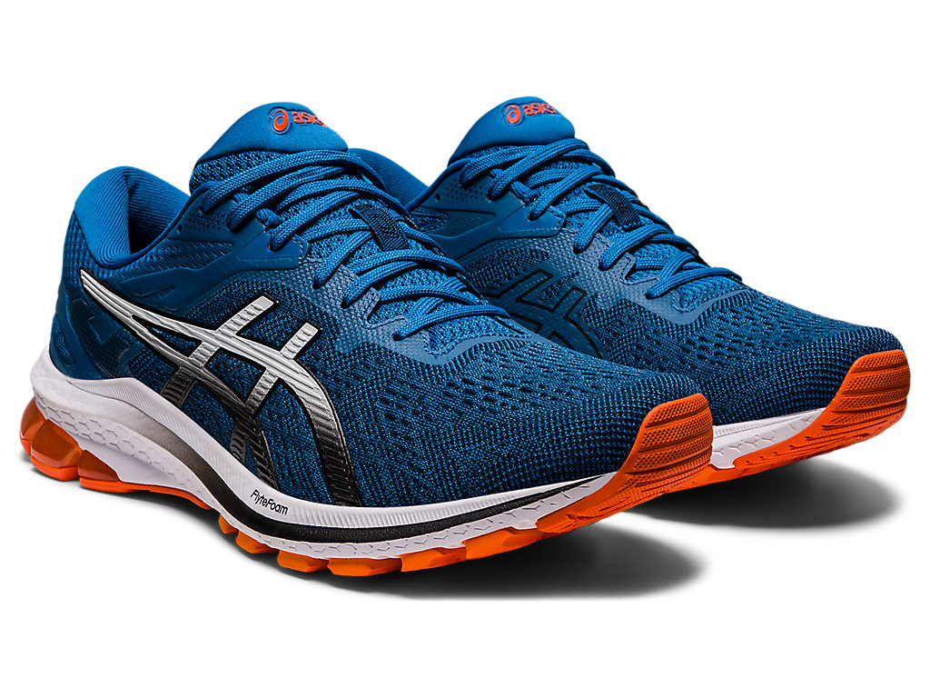 Sapatos de Caminhada Asics Gt-1000 10 (4E) Masculino Azuis Pretas | 2341-CUKJM