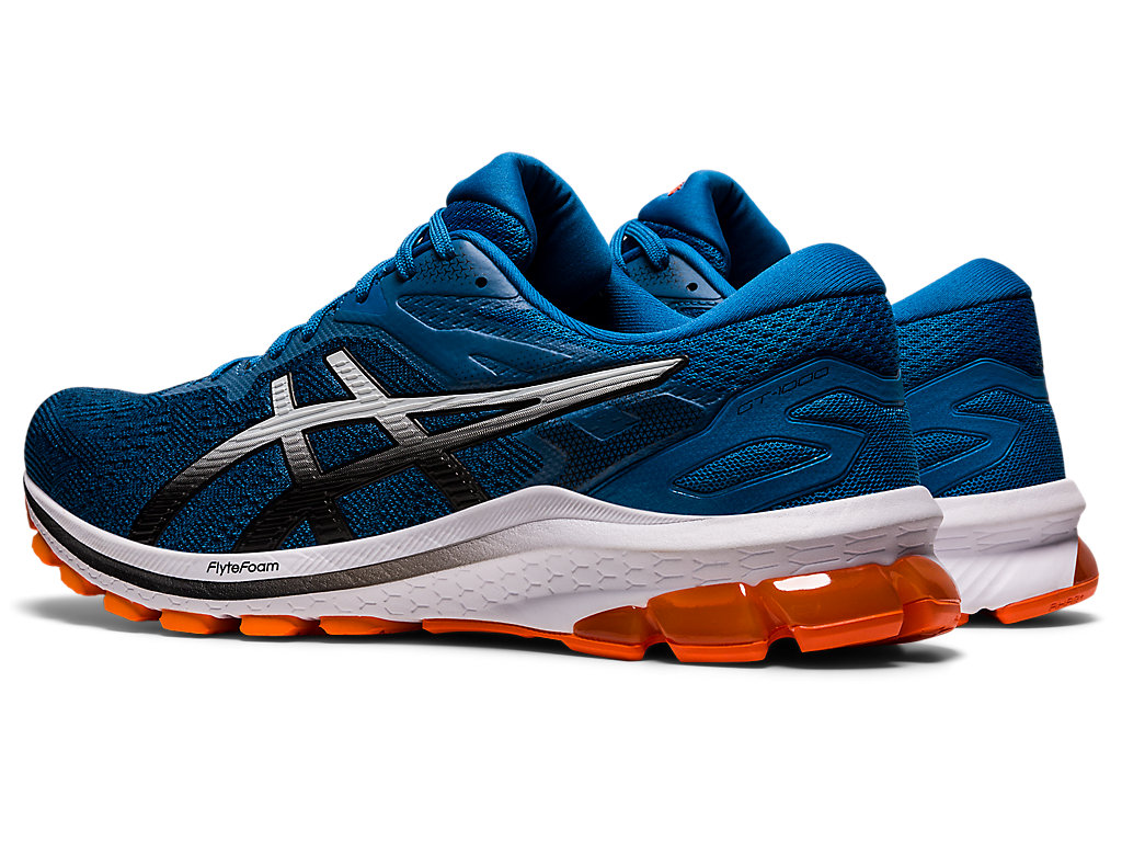 Sapatos de Caminhada Asics Gt-1000 10 (4E) Masculino Azuis Pretas | 2341-CUKJM