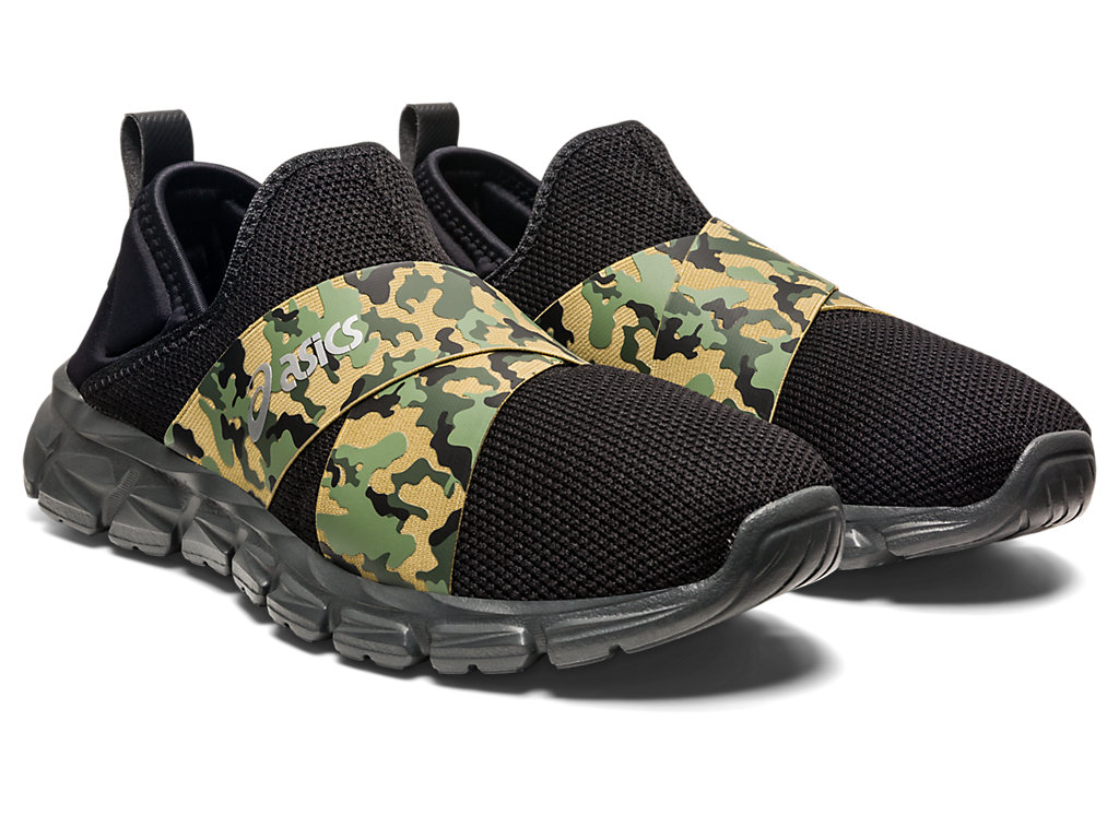 Sneakers Asics Quantum Lyte Slip-On Masculino Pretas Camufladas | 1243-XDHOM