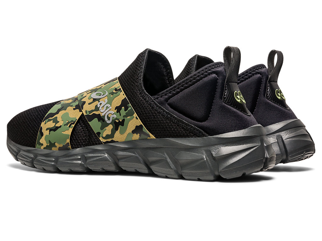 Sneakers Asics Quantum Lyte Slip-On Masculino Pretas Camufladas | 1243-XDHOM