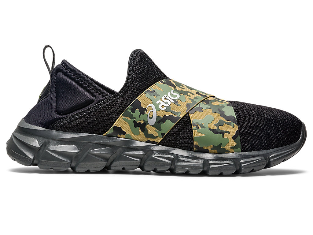 Sneakers Asics Quantum Lyte Slip-On Masculino Pretas Camufladas | 1243-XDHOM