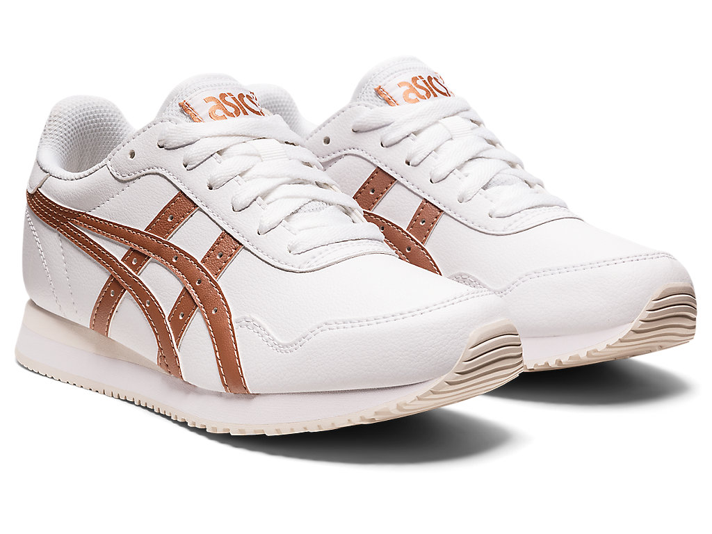 Sneakers Asics Tiger Runner Feminino Branco Rosa Douradas | 5637-CKWES