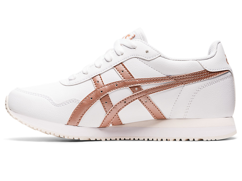 Sneakers Asics Tiger Runner Feminino Branco Rosa Douradas | 5637-CKWES