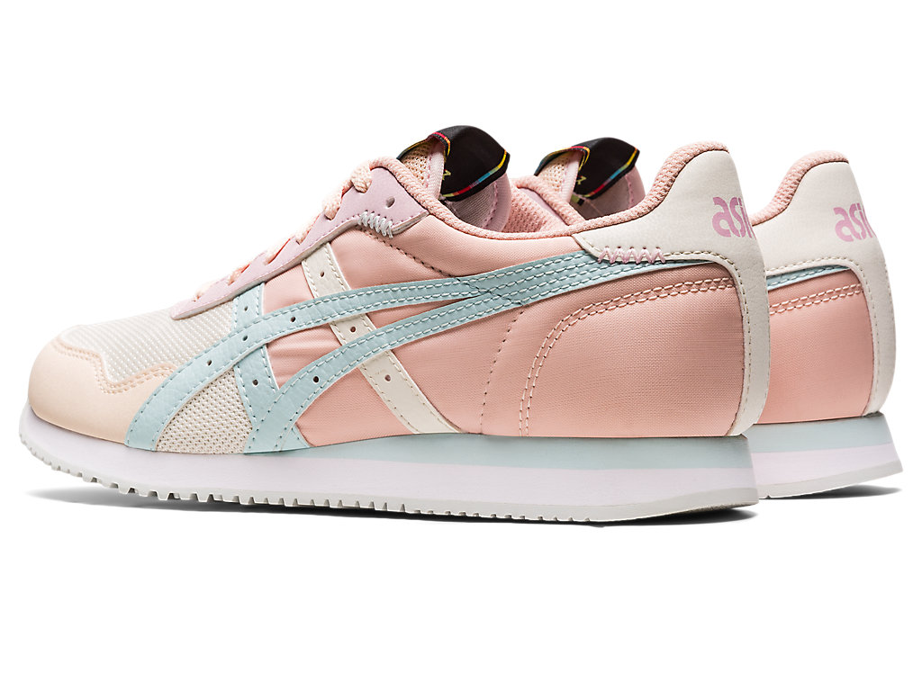 Sneakers Asics Tiger Runner Feminino Creme Luz Turquesa | 0651-IAVJP