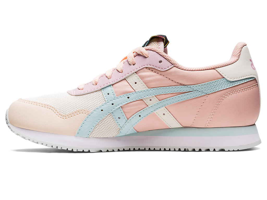 Sneakers Asics Tiger Runner Feminino Creme Luz Turquesa | 0651-IAVJP