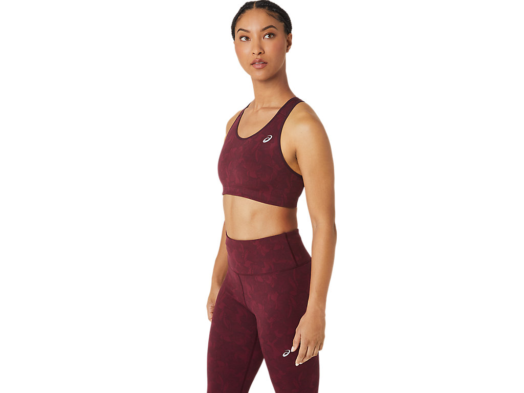 Sutiã Esportivo Asics Runkoyo Jacquard Feminino Bordeaux | 0742-WMPNC