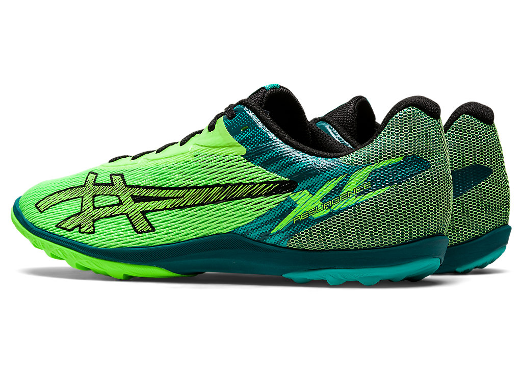 Tenis Interior Asics Resurgence Xc Feminino Verdes Pretas | 7143-EMIDX